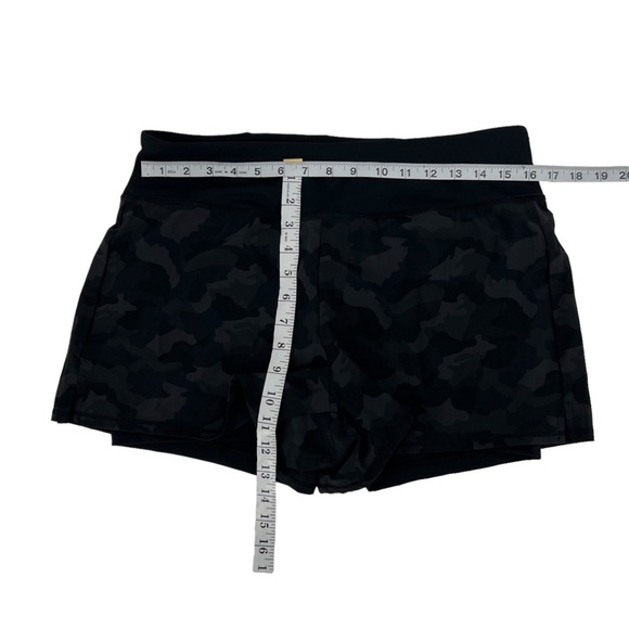 NWT 90 Degrees By Reflex Black Camouflage Athletic Shorts Size Large Women’s - Picture 4 of 5